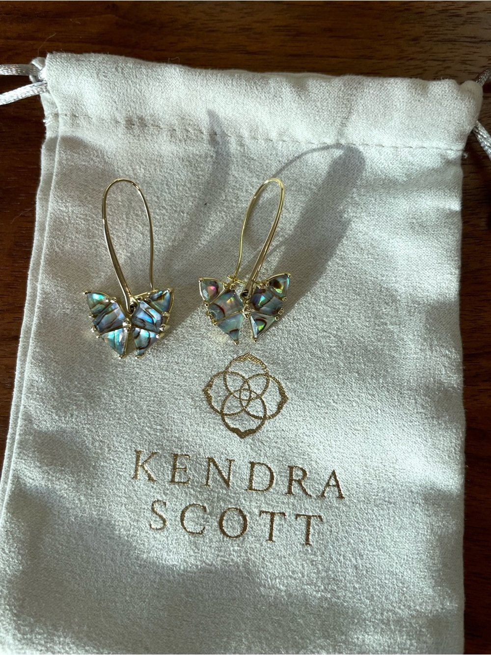 Kendra Scott Abalone Blaire Butterfly Drop Earrings
